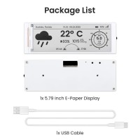 Elecrow CrowPanel ESP32 5.79inch E-paper HMI Display with 272×792 Resolution, Black/White, SPI Interface (DIS08792E)