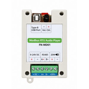 FN-MD01 Modbus RTU Audio Player RS485 Modbus MP3 Player with 20W Amplifier Module FN-MD01 Modbus RTU Audio Player RS485 Modbus MP3 Player with 20W Amplifier Module