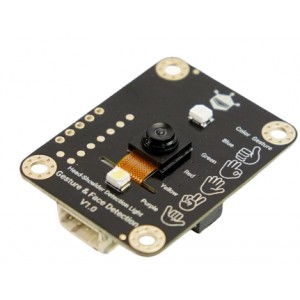 DFRobot Gravity: Offline Edge AI Gesture & Face Detection Sensor – 5 Gestures, 10 Faces, 3m (Arduino/ RPi/ ESP32) 