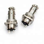 GX20 Square Flange Type 2 Pin Connector - Male/Female