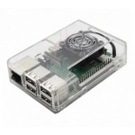 Raspberry Pi Transparent ABS Case with Cooling Fan Slot for Raspberry pi 3/3+