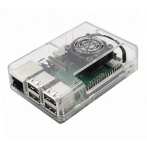 Raspberry Pi Transparent ABS Case with Cooling Fan Slot for Raspberry pi 3/3+ Raspberry Pi Transparent ABS Case with Cooling Fan Slot for Raspberry pi 3/3+
