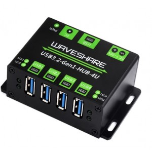 Waveshare 4-Ch USB 3.2 Gen1 HUB with Metal Case Waveshare 4-Ch USB 3.2 Gen1 HUB with Metal Case