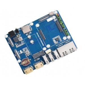 Waveshare WIFI6 Dual ETH Base Board for Raspberry Pi Compute Module 4 Waveshare WIFI6 Dual ETH Base Board for Raspberry Pi Compute Module 4