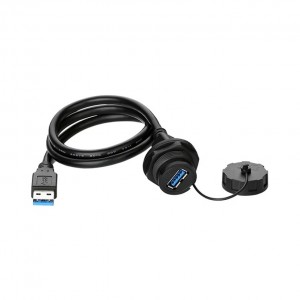 YU USB 3.0 Female-Male Data Connector IP67 with Cable YU USB 3.0 Female-Male Data Connector IP67 with Cable