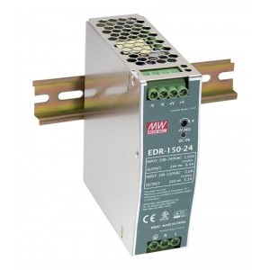 Mean Well EDR-150-24 150 W Single-Output DIN-Rail Power Supply Mean Well EDR-150-24 150 W Single-Output DIN-Rail Power Supply
