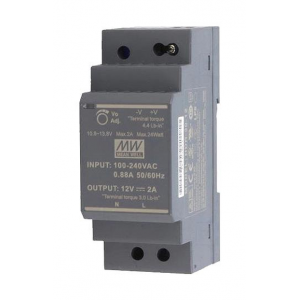 Mean Well HDR-30-24 24 V DIN-Rail AC/DC Power Supply