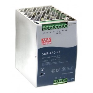 Meanwell SDR-480-48 480 W DIN-Rail AC/DC Power Supply Meanwell SDR-480-48 480 W DIN-Rail AC/DC Power Supply