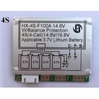 4S Li-Ion BMS 14.8 Volt 100 Amp HX-4S-F100A Module 4S Li-Ion BMS 14.8 Volt 100 Amp HX-4S-F100A Module