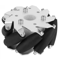 100mm Aluminium Mecanum wheels (Bush type rollers) Right 100mm Aluminium Mecanum wheels (Bush type rollers) Right
