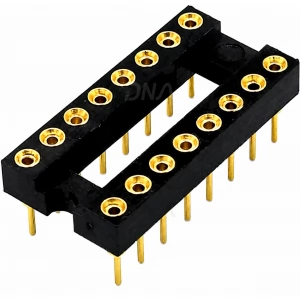 16 Pin Gold Plated Round IC Socket