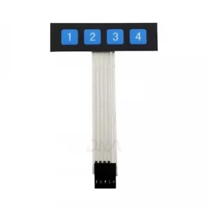 1x4 KEYPAD WITH MEMBRANE SWITCHES
