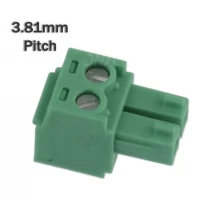 2 Pin Female Right Angle Screwable Plug 3.81mm (Combicon Connector)
