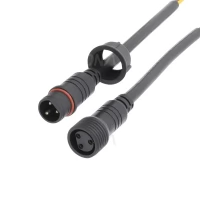 3 pin cable Waterproof pair male / female