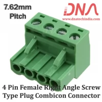 4 Pin Female Right Angle Screwable Plug 7.62mm (Combicon Connector)