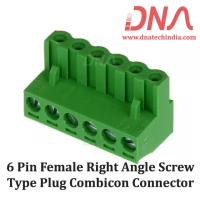 6 Pin Female Right Angle Screwable Plug 5.08mm (Combicon Connector)