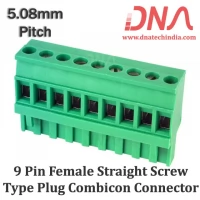 9 Pin Female Straight Screwable Plug 5.08mm (Combicon Connector)