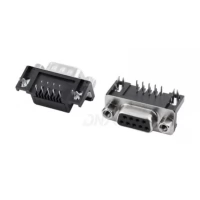 DB9 Female  Right Angle Connector – 9 Pin PCB Mount with Internal Thredding
