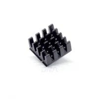 Electronics Radiator Memory Chips Aluminum Heatsink Black With 3M Glue