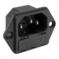 EMI-21 Power Inlet With Fuse Holder (Elcom) EMI-21 Power Inlet With Fuse Holder (Elcom)