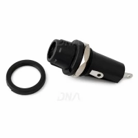 FH-1 Black Fuse Holder Panel Mountable Poly