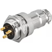 GX16 3Pin Aviation Connector "Reverse Type" Male Plug and Female Socket Back Mount Solder Type for Cable