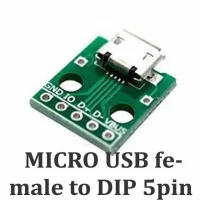 MICRO USB female to DIP 5 Pin converter board MICRO USB female to DIP 5 Pin converter board