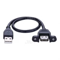 USB A Male To USB A Female With Panel Mount USB A Male To USB A Female With Panel Mount
