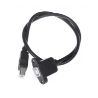 USB B Type Male To USB B Type Female Panel Mount Cable (1ft) USB B Type Male To USB B Type Female Panel Mount Cable (1ft)