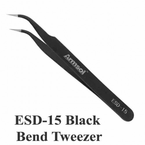 ESD-15 Black Bend Tweezer