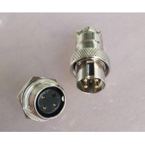 GX16 4Pin Aviation Connector "Reverse Type" Male Plug and Female Socket Back Mount Solder Type for Cable