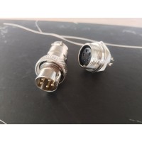 GX16 5Pin Aviation Connector "Reverse Type" Male Plug and Female Socket Back Mount Solder Type for Cable GX16 5Pin Aviation Connector "Reverse Type" Male Plug and Female Socket Back Mount Solder Type for Cable