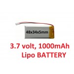 LIPO 3.7 Volt 1000 mAh
