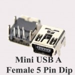 Mini USB A Female 5 Pin Dip