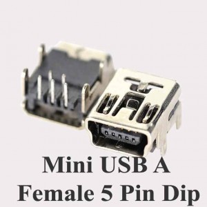 Mini USB A Female 5 Pin Dip Mini USB A Female 5 Pin Dip