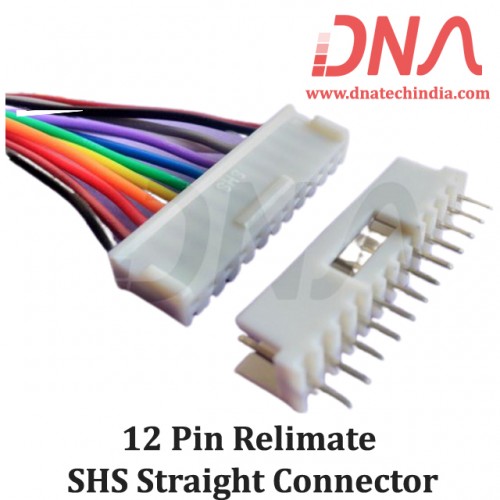 12 Pin 2.54mm SHS Straight M/F Relimate Connector