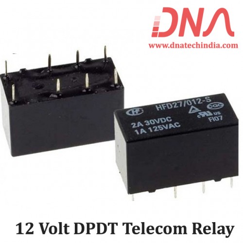 HFD27/0012-S 12 Volt DPDT Telecom Relay