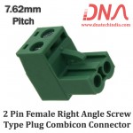2 Pin Female Right Angle Screwable Plug 7.62mm (Combicon Connector)