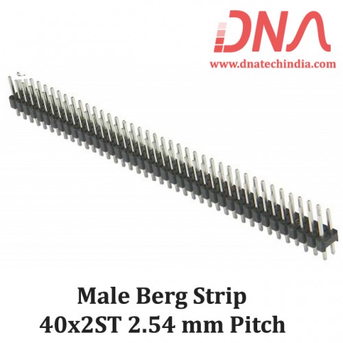 2x40 2.54 mm Berg Strip - Straight Male Header Strip