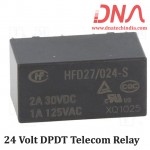 HFD27/0024-S 24 Volt DPDT Telecom Relay