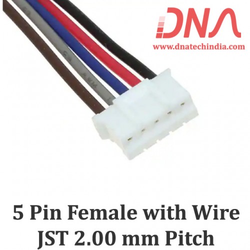 5 Pin 2.0mm JST Female Relimate Connector