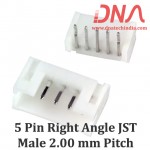 5 Pin 2.0mm JST PH Right Angle Male Connector