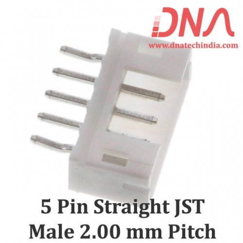 5 Pin 2.0mm JST PH Straight Male Connector