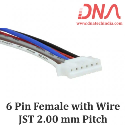 6 Pin 2.0mm JST Female Relimate Connector