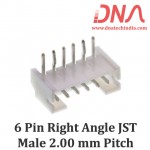 6 Pin 2.0mm JST PH Right Angle Male Connector