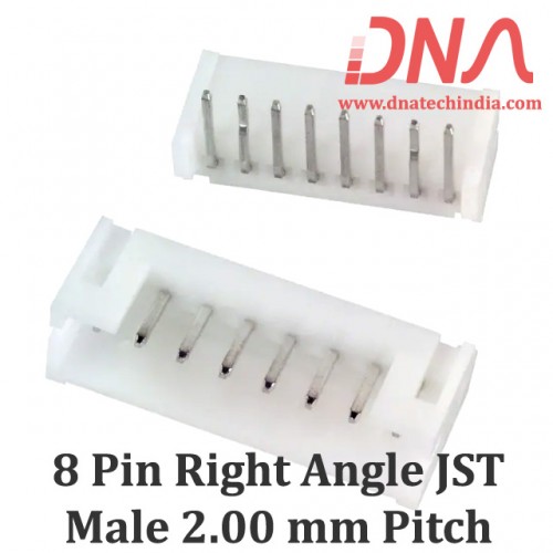 8 Pin 2.0mm JST PH Right Angle Male Connector