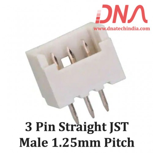 3 Pin 1.25 mm JST Straight Male Connector