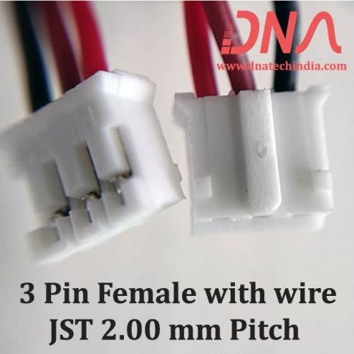 3 Pin 2.0mm JST Female Relimate Connector