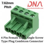 4 Pin Female Right Angle Screwable Plug 7.62mm (Combicon Connector)