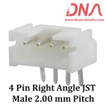 4 Pin 2.0mm JST PH Right Angle Male Connector